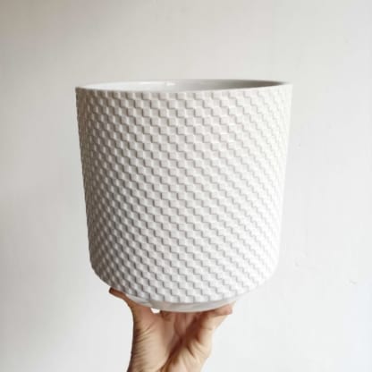 Osłonka ceramiczna WHITE CHECK -16 cm